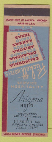 Matchbook Cover - Arizona Hotel Phoenix AZ WEAR
