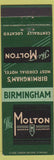 Matchbook Cover - Molton Hotel Birmingham AL WEAR