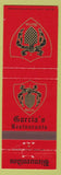 Matchbook Cover - Garcia's Restaurants Scottsdale Phoenix AZ