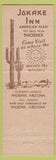 Matchbook Cover - Jokake Inn Phoenix AZ
