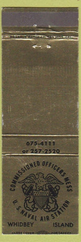 Matchbook Cover - Officers Mess US Naval Air Station Whidbey Island WA