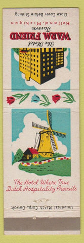 Matchbook Cover - Hotel Warm Friend Holland MI