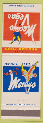 Matchbook Cover - Woody's Macayo Phoenix AZ Mexican Food