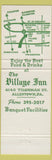 Matchbook Cover - The Village Inn Allentown PA