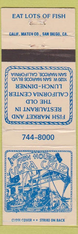 Matchbook Cover - Vera Cruz Fish House San Marcos CA