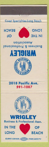 Matchbook Cover - Wrigley Business Professional Association Long Beach CA