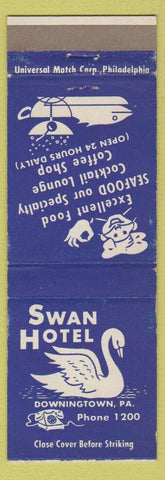 Matchbook Cover - Swan Hotel Downingtown PA