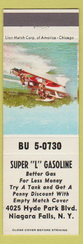 Matchbook Cover - Super L Gas oil Niagara Falls NY