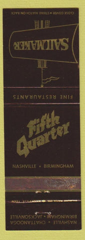 Matchbook Cover - Sailmaker Fifth Quarter Nashville TN Birmingham AL