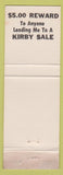 Matchbook Cover - Kirby Vacuum Cleaners Cleveland OH WEAR