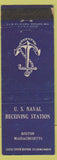 Matchbook Cover - US Naval Receiving Station Boston MA Navy military