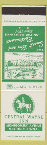 Matchbook Cover - General Wayne Inn Merion PA