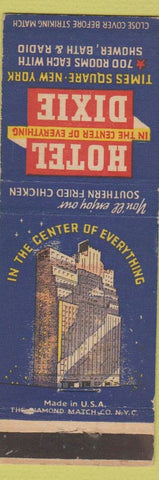 Matchbook Cover - Hotel Dixie New York City