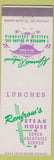 Matchbook Cover - Renfrow's Steak House Vallejo CA