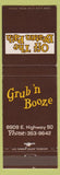 Matchbook Cover - Off the Beaten Path Grub Booze NO TOWN