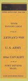 Matchbook Cover - 101st Calvary Fort Devens MA