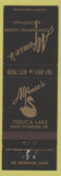Matchbook Cover - Alfonse's Toluca Lake CA swan