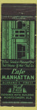 Matchbook Cover - Cafe Manhattan Montgomery AL