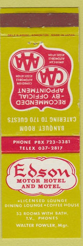 Matchbook Cover - Edson Motor Hotel Canada?