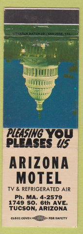Matchbook Cover - Arizona Motel Tucson AZ