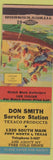 Matchbook Cover - Don Smith Texaco oil gas Fort Worth TX