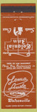 Matchbook Cover - Colonial Inn Santa Cruz CA Watsonville