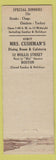 Matchbook Cover - Mrs Cushman's Dining Room Boston MA