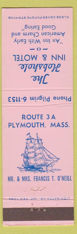 Matchbook Cover - Hobshole Inn Motel Plymouth MA
