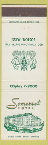 Matchbook Cover - Somerset Hotel Boston MA
