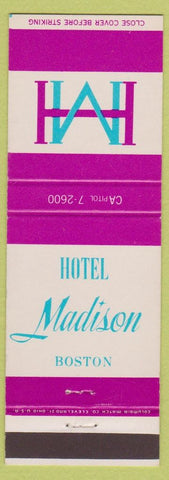 Matchbook Cover - Hotel Madison Boston MA