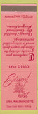 Matchbook Cover - Edison Hotel Lynn MA