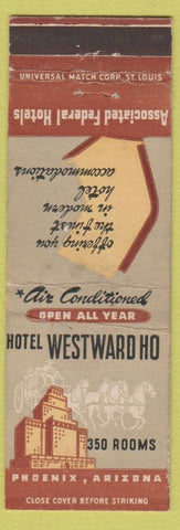 Matchbook Cover - Hotel Westward Ho Phoenix AZ WEAR