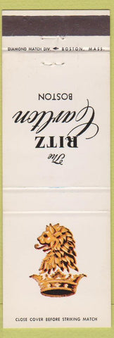 Matchbook Cover - Ritz Carlton Hotel Boston MA