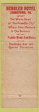 Matchbook Cover - Hendler Hotel Johnstown PA