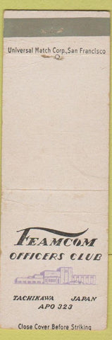 Matchbook Cover - Teamcom Officers Club Tachikawa Japan military WORN