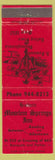 Matchbook Cover - Moselem Springs Inn PA WEAR