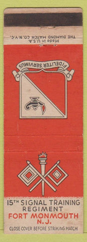 Matchbook Cover - 15th Signal Training Regiment Fort Monmouth NJ WEAR