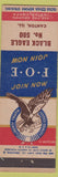 Matchbook Cover - Eagles Club Canton IL