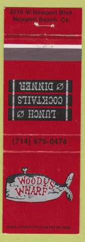 Matchbook Cover - Woody's Wharf Newport Beach CA