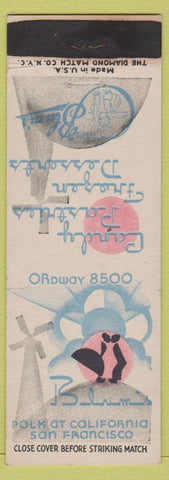 Matchbook Cover - Blum's San Francisco CA Candy Pastries