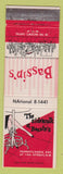 Matchbook Cover - Sidewalk at Bassins Washington DC