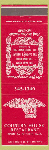 Matchbook Cover - Country House Restaurant Scituate MA