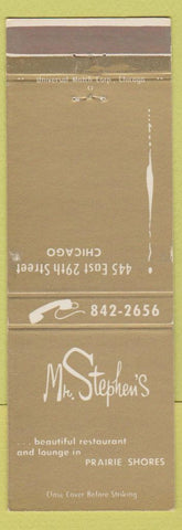 Matchbook Cover - Mr. Stephen's Restaurant Chicago IL