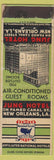 Matchbook Cover - Jung Hotel New Orleans LA WORN