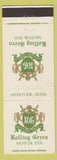 Matchbook Cover - Rolling Green Motor Inn Andover MA