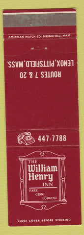 Matchbook Cover - William Henry Inn Lenox Pittsfield MA