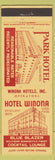 Matchbook Cover - Hotel Winona MN