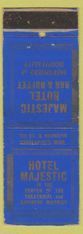 Matchbook Cover - Hotel Majestic Minneapolis MN WEAR