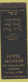 Matchbook Cover - Hotel Alcazar Chicago IL WEAR