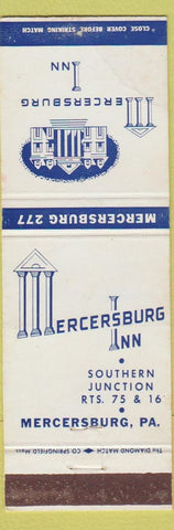 Matchbook Cover - Mercersburg Inn Mercersburg PA WEAR